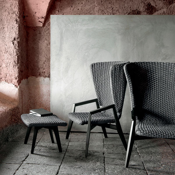 Outdoor Braid and Rope Heigh Back Chair,Lazy Chair, Rest Chair, Easy Chair, ocassional chair - Elemental