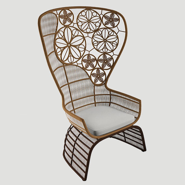 Outdoor Furniture Braid and Rope Heigh Back Chair,Lazy Chair, Rest Chair, Easy Chair, ocassional chair - Pinnacle
