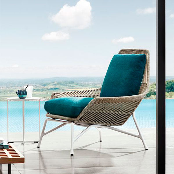 Outdoor Braid and Rope Heigh Back Chair,Lazy Chair, Rest Chair, Easy Chair, Ocassional chair - Concepto