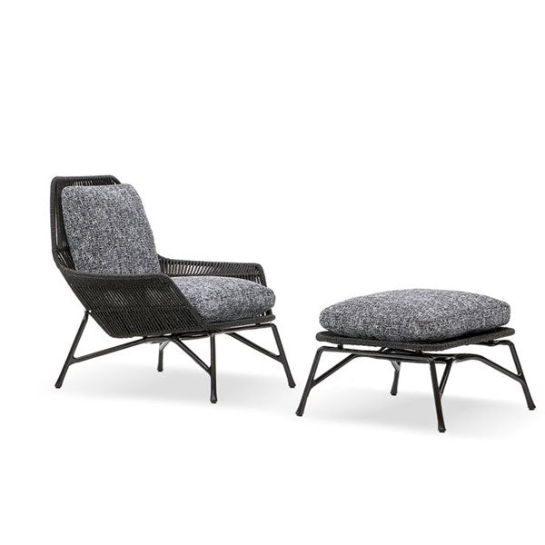 Outdoor Braid and Rope Heigh Back Chair,Lazy Chair, Rest Chair, Easy Chair, Ocassional chair - Concepto