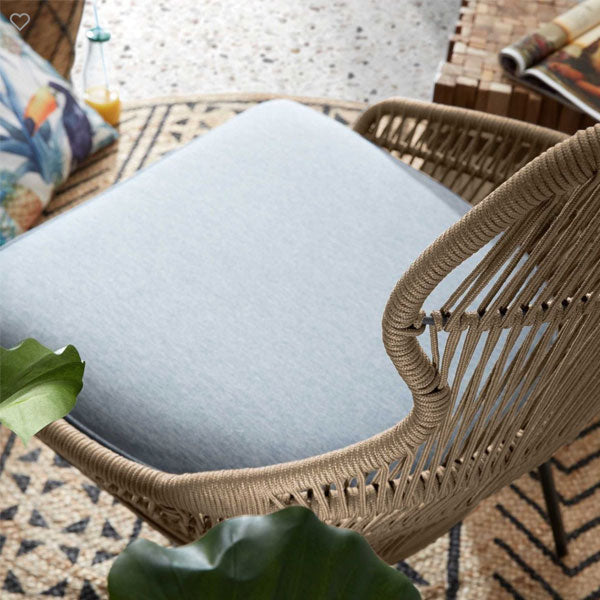 utdoor Braid and Rope Heigh Back Chair,Lazy Chair, Rest Chair, Easy Chair, Ocassional chair - Mustard