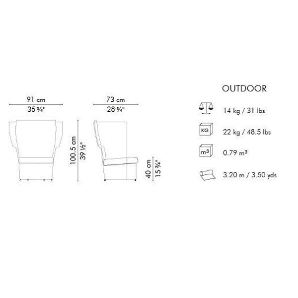 Outdoor Furniture Braid and Rope Heigh Back Chair,Lazy Chair, Rest Chair, Easy Chair, Ocassional chair - North Square