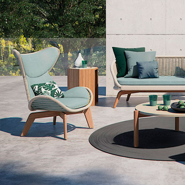 Outdoor Braid and Rope Heigh Back Chair,Lazy Chair, Rest Chair, Easy Chair, ocassional chair - Jalapeno