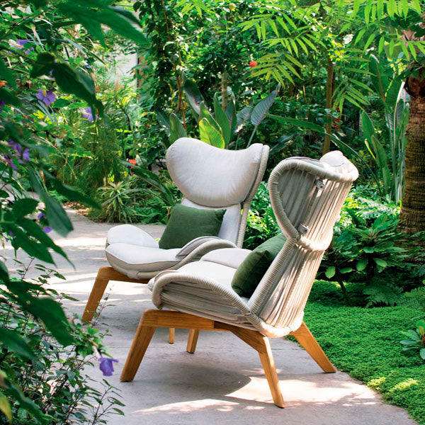 Outdoor Braid and Rope Heigh Back Chair,Lazy Chair, Rest Chair, Easy Chair, ocassional chair - Jalapeno