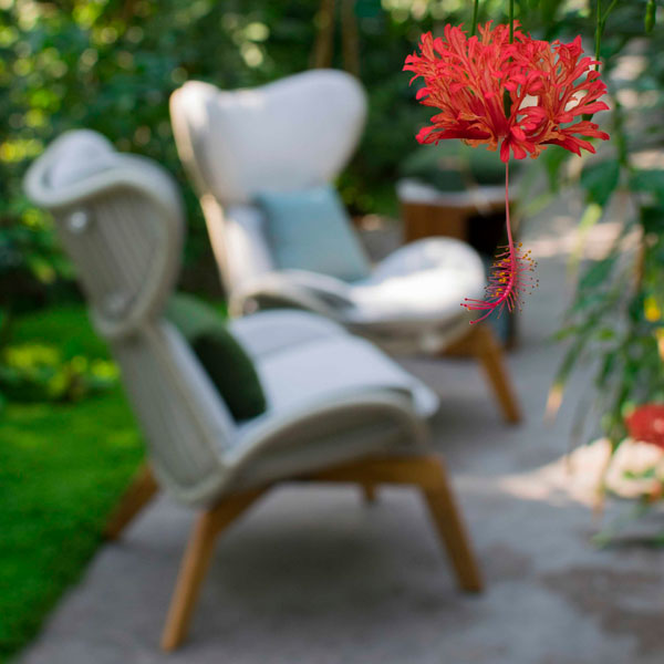 Outdoor Braid and Rope Heigh Back Chair,Lazy Chair, Rest Chair, Easy Chair, ocassional chair - Jalapeno