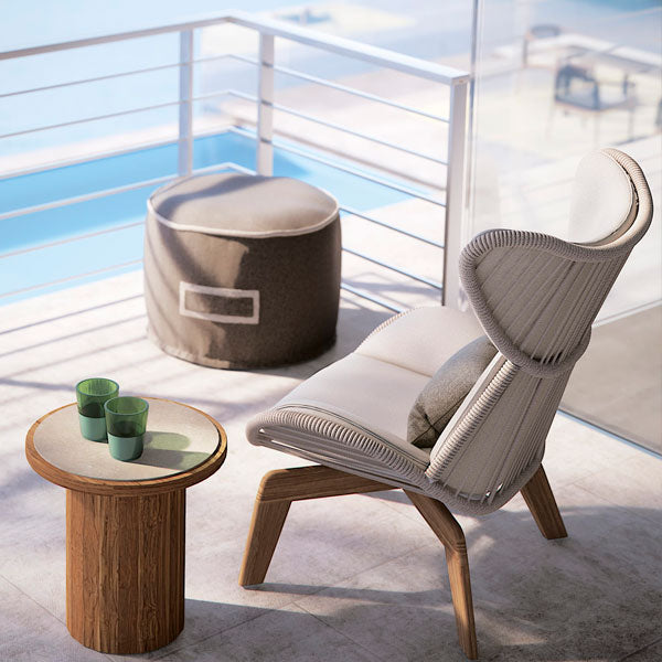 Outdoor Braid and Rope Heigh Back Chair,Lazy Chair, Rest Chair, Easy Chair, ocassional chair - Jalapeno