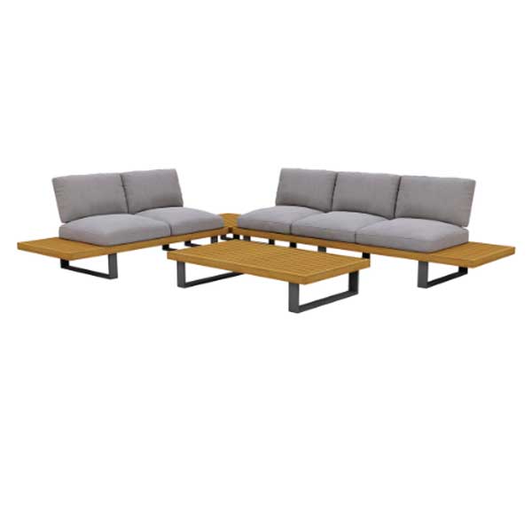 Outdoor Wood & Aluminum - Sofa Set - Andorra