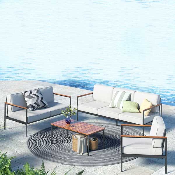Outdoor Wood & Aluminum -Sofa Set Sycamore Next