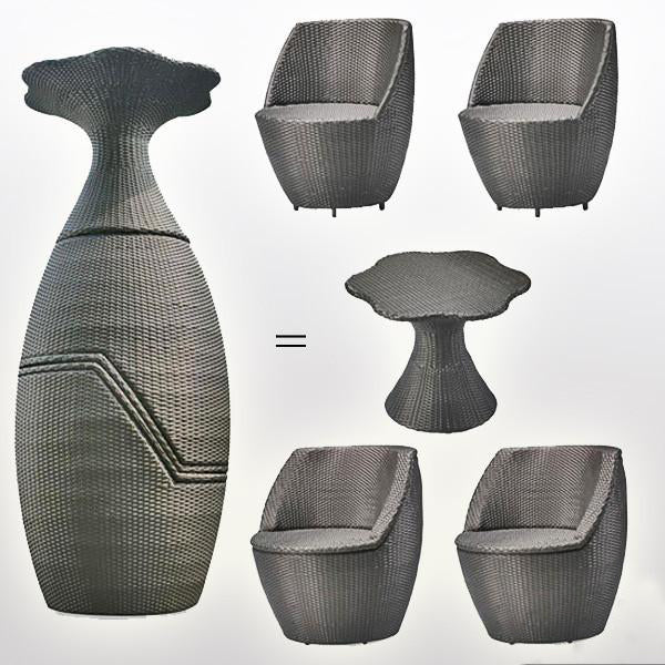 Outdoor Wicker Garden Set - Finnish
