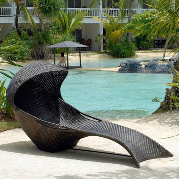 Outdoor Wicker Sun Lounger - Mermaid