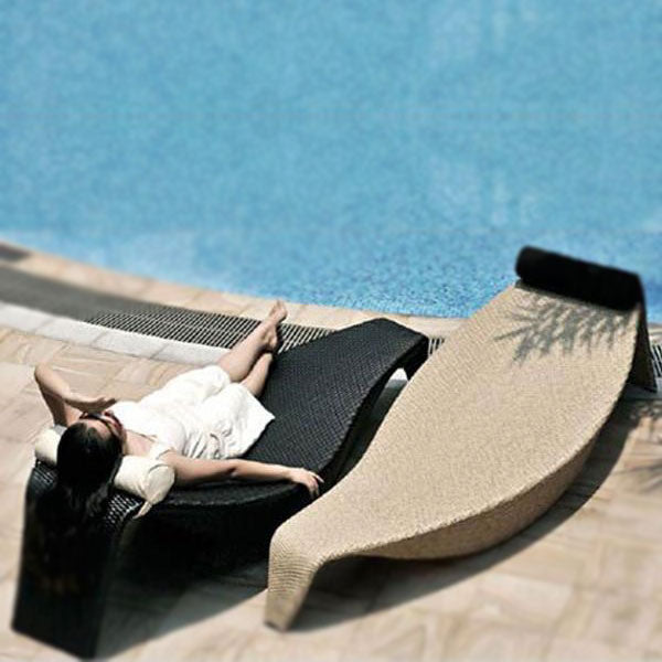 Outdoor Furniture Wicker Sun Lounger - Chiller