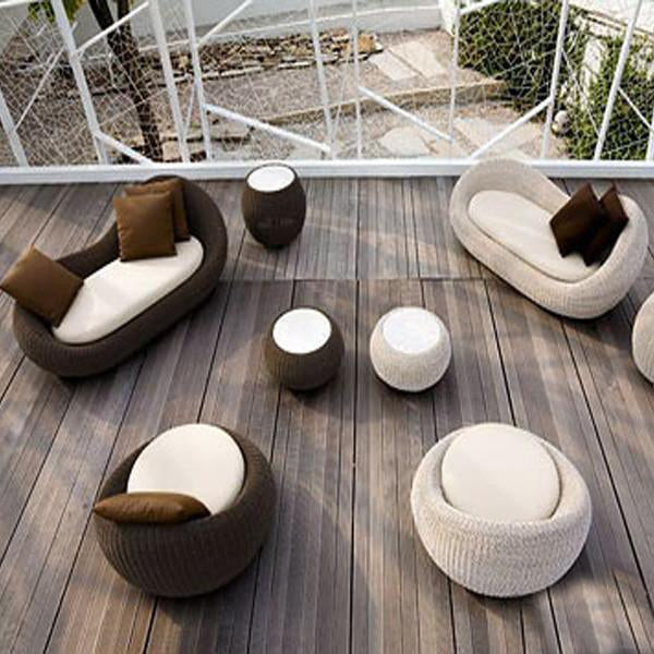 Outdoor Wicker Sofa - Blue Eye