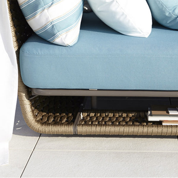 Outdoor Braided & Rope Couch - Golden