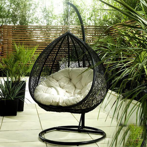 Outdoor Wicker Swing - Lavender