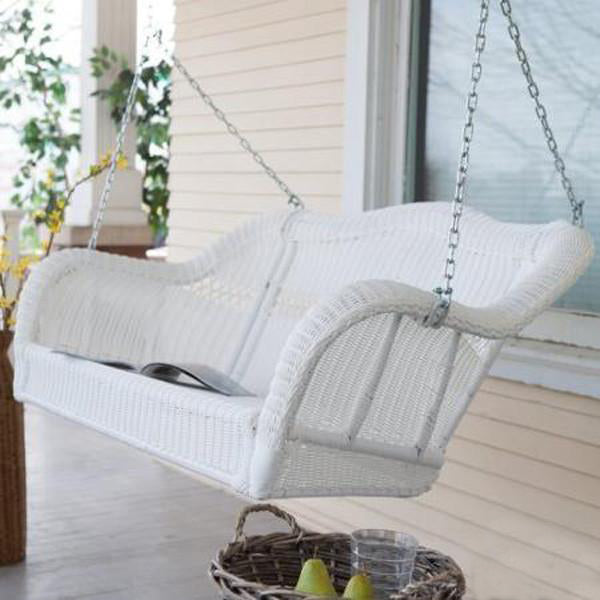 Outdoor Wicker Two Seater Swing - Friends